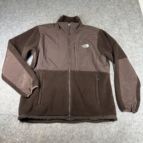 The North Face Denali Jacket Womens XL Brown Full Zip Mock Neck Fleece Gorpecore - Picture 1 of 9